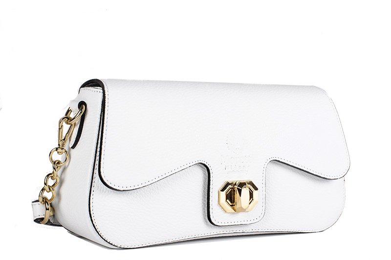 Rivabella by Moretti Milano fashion bag white color genuine leather Luxury bag purse14488White